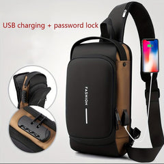 Anti Theft Sling Bag USB Charging Waterproof