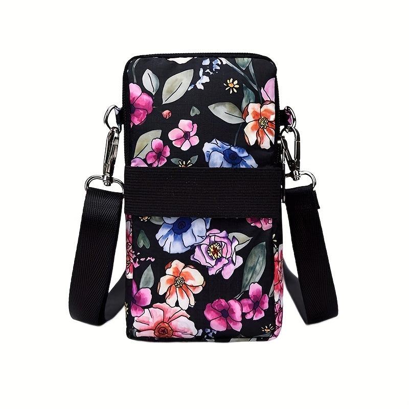 Mini Floral Print Arm Bag Waterproof Sports Phone Purse Casual Travel