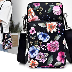 Mini Floral Print Arm Bag Waterproof Sports Phone Purse Casual Travel