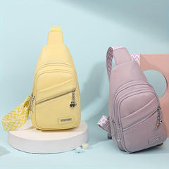 Bohemian PU Leather Sling Bag Chest Crossbody Travel Work Shopping