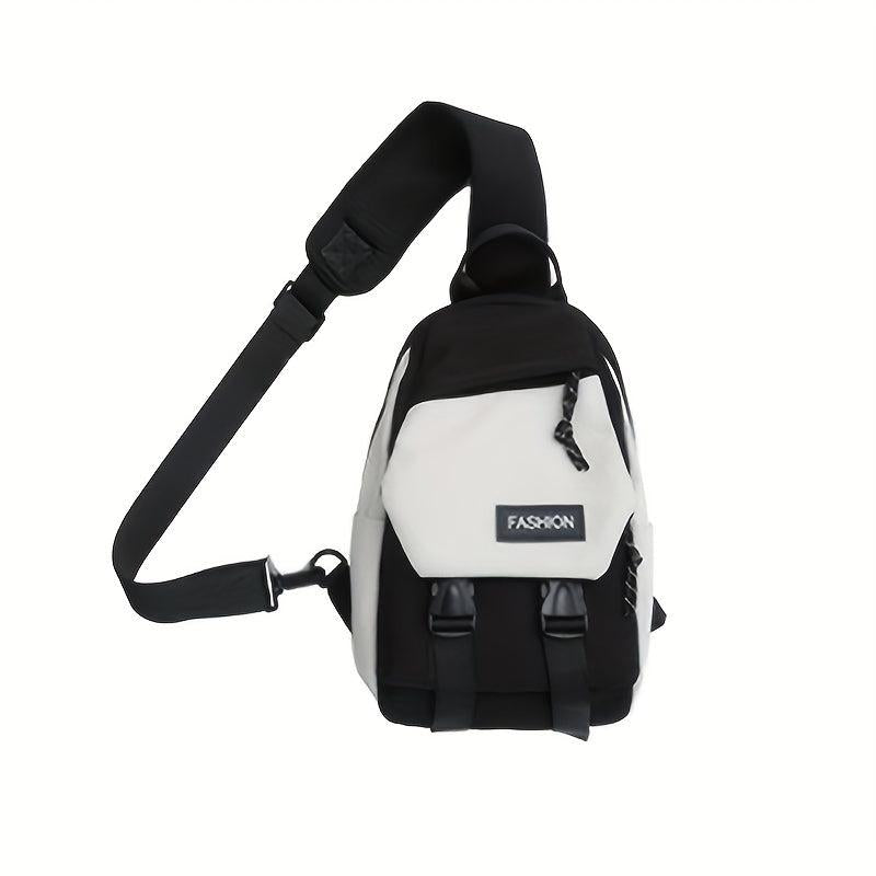 Casual Nylon Crossbody Bag Colorblock Chest Bag