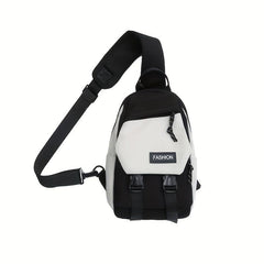 Casual Nylon Crossbody Bag Colorblock Chest Bag
