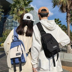 Casual Nylon Crossbody Bag Colorblock Chest Bag