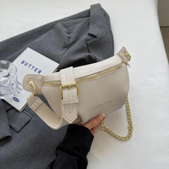 Minimalist Zipper Chest Bag Women's Crossbody Fanny Pack