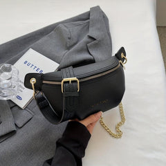 Minimalist Zipper Chest Bag Women's Crossbody Fanny Pack
