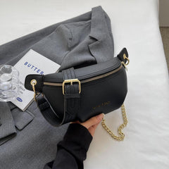 Minimalist Zipper Chest Bag Women's Crossbody Fanny Pack