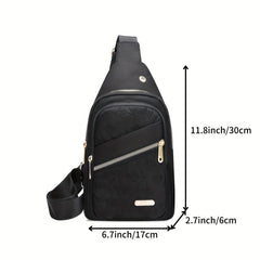 Embroidered Chest Bag Crossbody Sling & Purse
