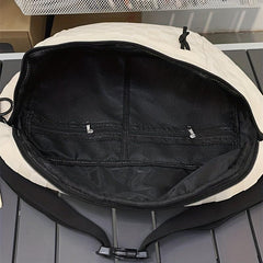 Plaid Pattern Waist Bag Sports Style Crossbody Bag