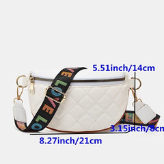 Argyle Quilted Waist Bag Faux Leather Chest Bag Women's Fanny Pack