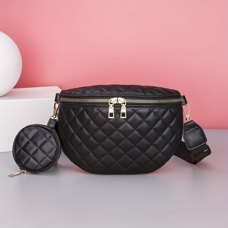 Crescent Chest Bag with Mini Round Purse