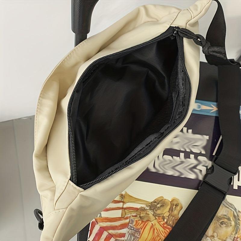 Casual Crescent Bag Zipper Crossbody Bag For Outdoor