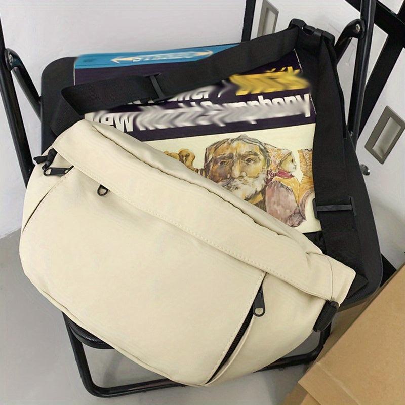 Casual Crescent Bag Zipper Crossbody Bag For Outdoor