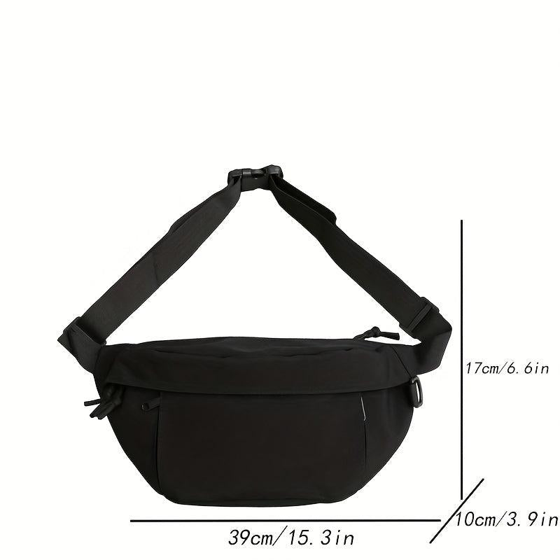 Casual Crescent Bag Zipper Crossbody Bag For Outdoor
