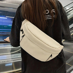Casual Crescent Bag Zipper Crossbody Bag For Outdoor