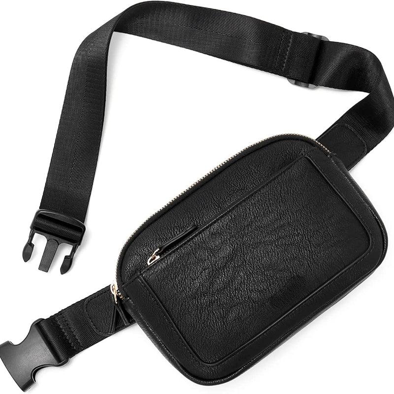 Adjustable Strap PU Leather Crossbody Bag Portable Waist Bag