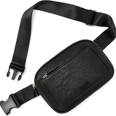 Adjustable Strap PU Leather Crossbody Bag Portable Waist Bag