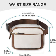 Adjustable Strap PU Leather Crossbody Bag Portable Waist Bag