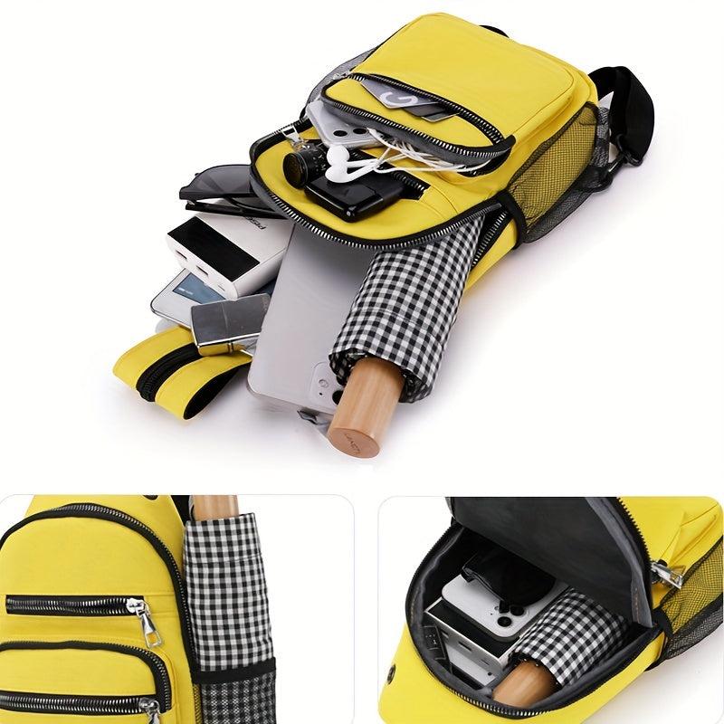 Colorblock Sling Bag Zipper Women's Crossbody Bag
