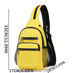 Colorblock Sling Bag Zipper Women's Crossbody Bag
