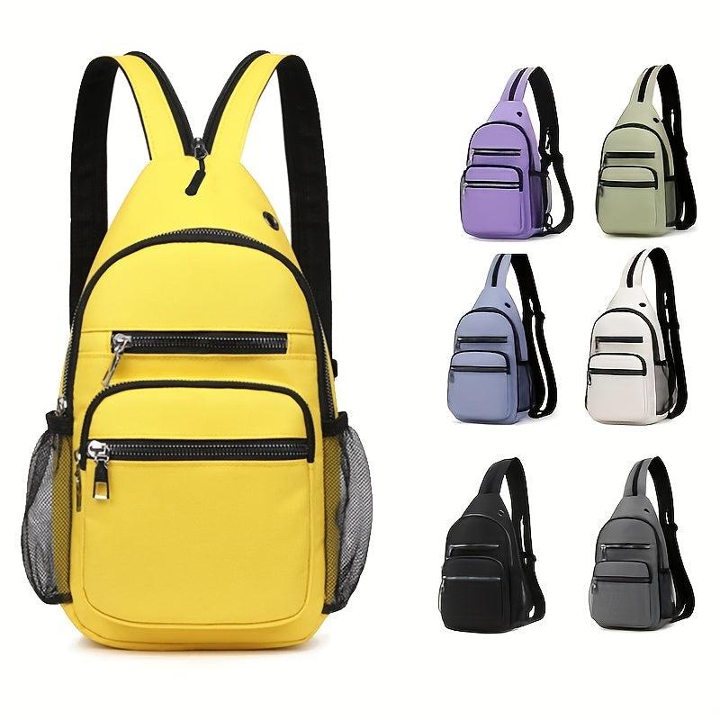 Colorblock Sling Bag Zipper Women's Crossbody Bag