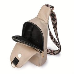 Vintage Zipper Sling Bag Classic Crossbody Bag Women's
