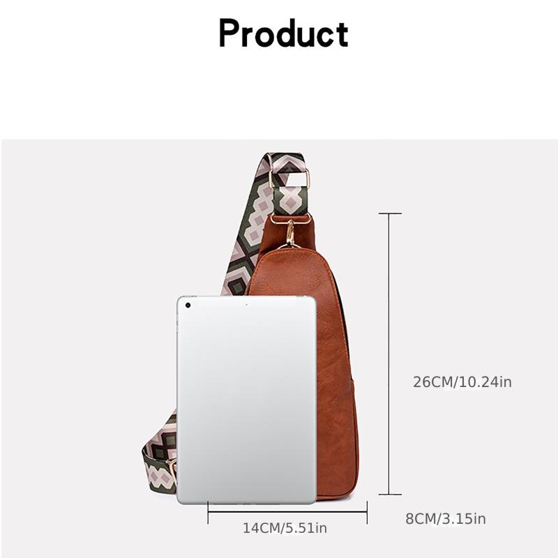 Vintage Zipper Sling Bag Classic Crossbody Bag Women's