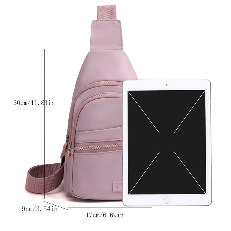 Waterproof Nylon Chest Bag Lightweight Crossbody Fanny Pack