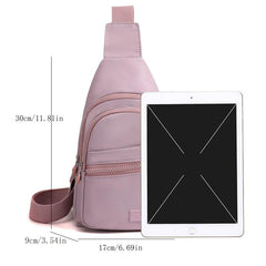 Waterproof Nylon Chest Bag Lightweight Crossbody Fanny Pack