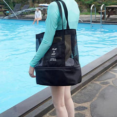 High Capacity Women Mesh Transparent Beach Bag