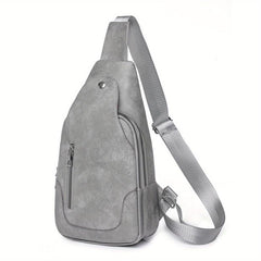 Vintage Sling Backpack PU Leather Crossbody Bag Outdoor Travel