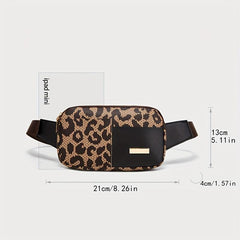 Leopard Crossbody Bag Stylish All Match Travel Bag