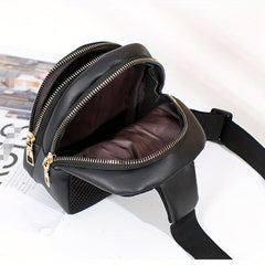 Quilted Sling Bag Solid Casual PVC Waist Bag Women's Portable Fanny Pack