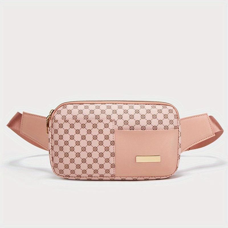 Leopard Pattern Belt Bag Women's PU Leather Chest Bag For Outdoor Travel