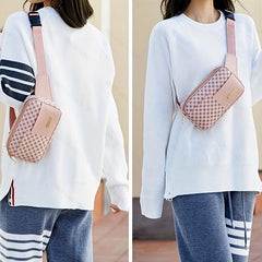 Leopard Pattern Belt Bag Women's PU Leather Chest Bag For Outdoor Travel