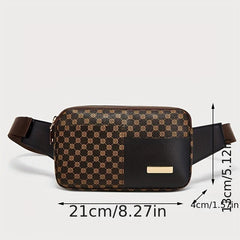 Leopard Pattern Belt Bag Women's PU Leather Chest Bag For Outdoor Travel