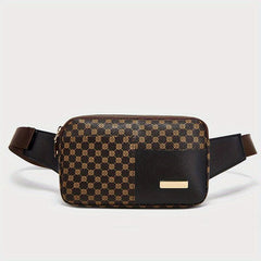 Leopard Pattern Belt Bag Women's PU Leather Chest Bag For Outdoor Travel