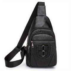 Vintage Braid Detail Chest Bag Sling Bag Crossbody Bag