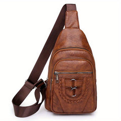 Vintage Braid Detail Chest Bag Sling Bag Crossbody Bag