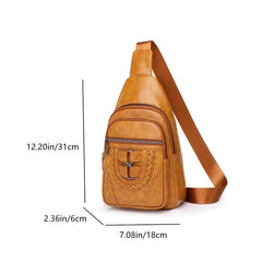 Vintage Braid Detail Chest Bag Sling Bag Crossbody Bag