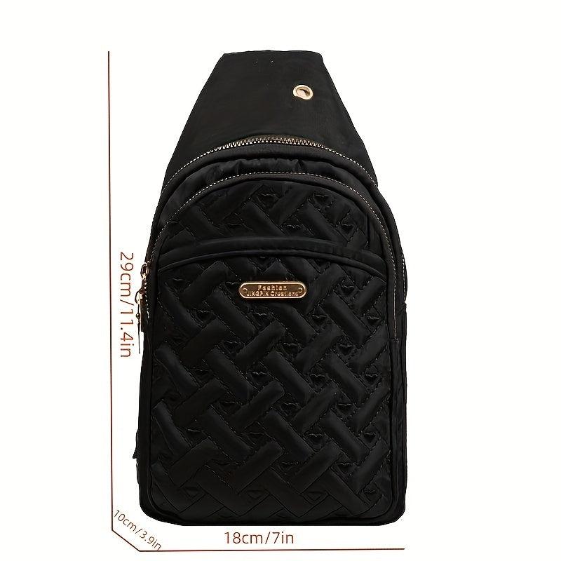Heart Embroidery Chest Bag Women's Crossbody Sling Purse