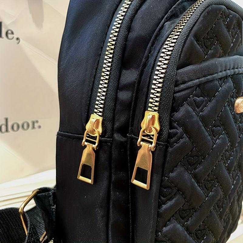 Heart Embroidery Chest Bag Women's Crossbody Sling Purse