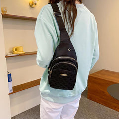 Heart Embroidery Chest Bag Women's Crossbody Sling Purse