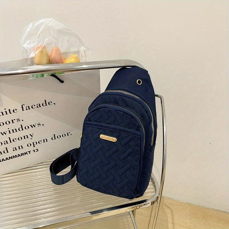 Heart Embroidery Chest Bag Women's Crossbody Sling Purse