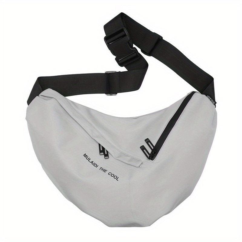 Letter Graphic Crossbody Bag Nylon Hobo Bag For Travel Hiking Cycling