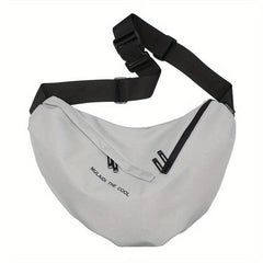 Letter Graphic Crossbody Bag Nylon Hobo Bag For Travel Hiking Cycling