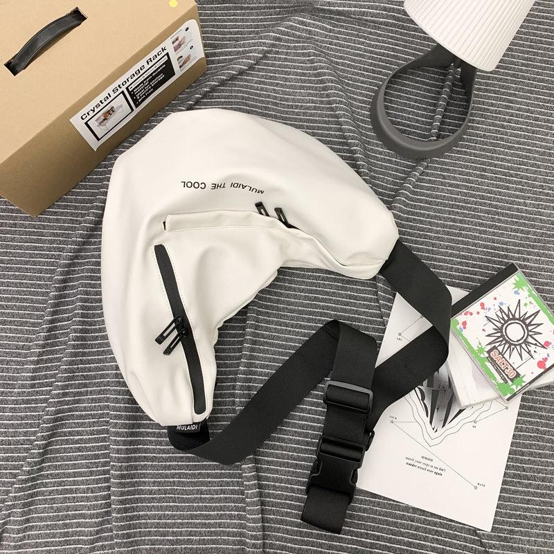 Letter Graphic Crossbody Bag Nylon Hobo Bag For Travel Hiking Cycling