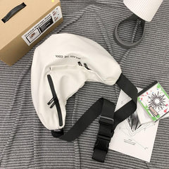 Letter Graphic Crossbody Bag Nylon Hobo Bag For Travel Hiking Cycling