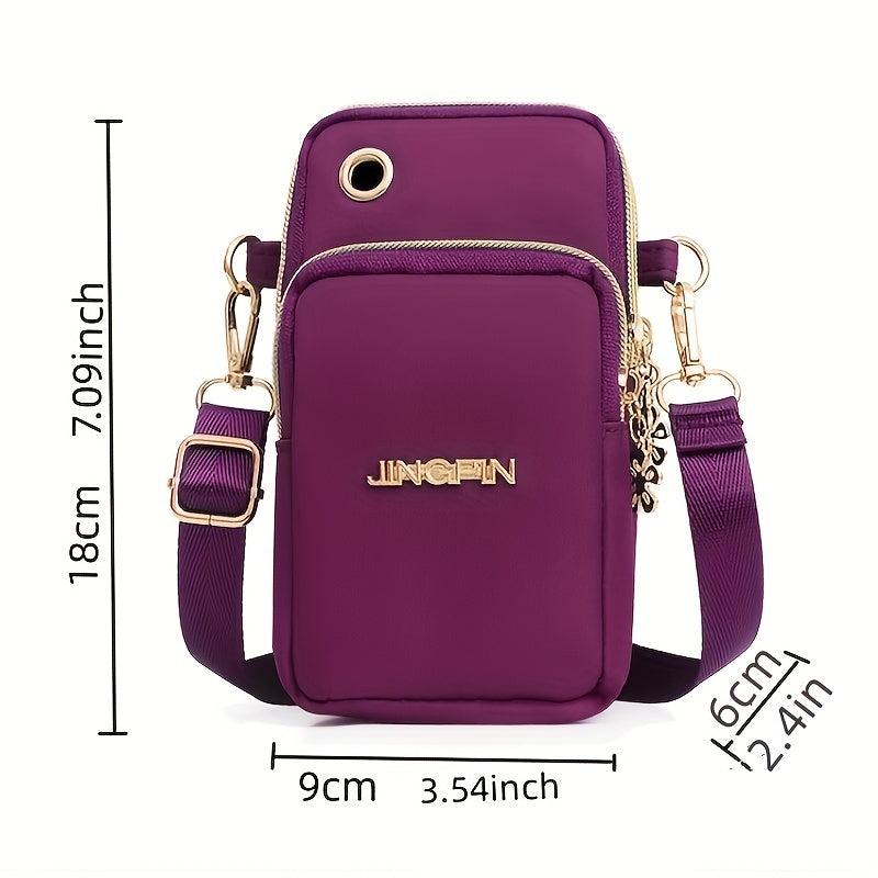 Mini Sports Armband Bag Nylon Crossbody Phone Purse 3.54 7.09 3.15 Inch