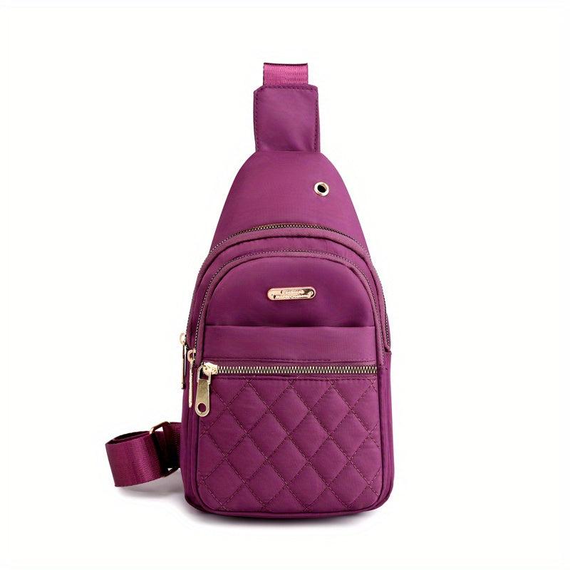 Rhombus Quilted Chest Bag Crossbody Bag