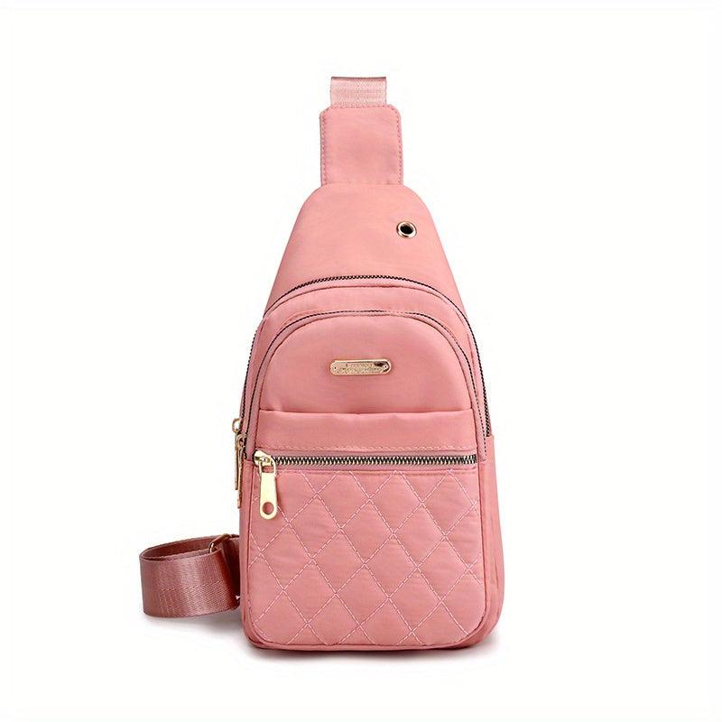 Rhombus Quilted Chest Bag Crossbody Bag